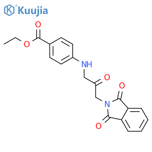 Benzoic acid,4-[[3-(1,3-dihydro-1,3-dioxo-2H-isoindol-2-yl)-2-oxopropyl]amino]-, ethyl ester structure