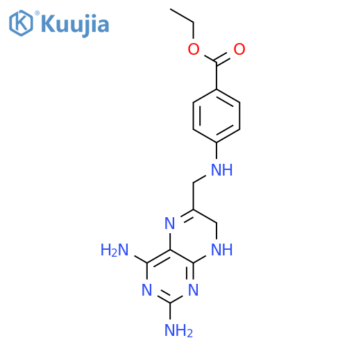 Benzoicacid, 4-[[(2,4-diamino-7,8-dihydro-6-pteridinyl)methyl]amino]-, ethyl ester structure