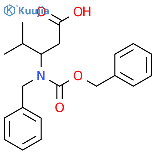 3-{benzyl(benzyloxy)carbonylamino}-4-methylpentanoic acid structure