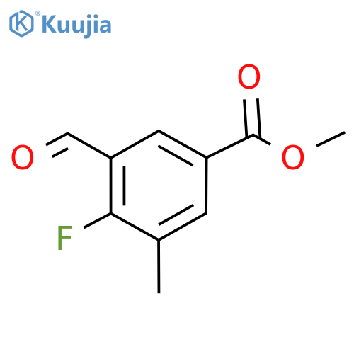 Benzoic acid, 4-fluoro-3-formyl-5-methyl-, methyl ester structure
