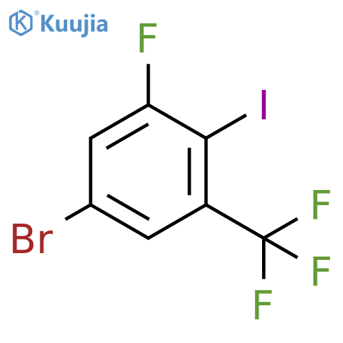 5-Bromo-1-fluoro-2-iodo-3-(trifluoromethyl)benzene structure