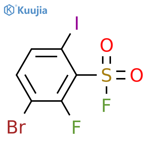 Benzenesulfonyl fluoride, 3-bromo-2-fluoro-6-iodo- structure