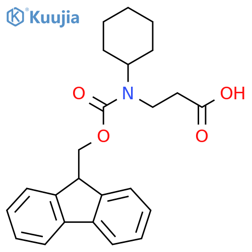 3-[cyclohexyl({[(9H-fluoren-9-yl)methoxy]carbonyl})amino]propanoic acid structure