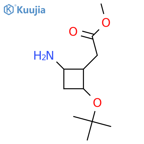 methyl 2-2-amino-4-(tert-butoxy)cyclobutylacetate structure
