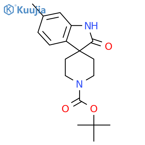 tert-Butyl 6-methyl-2-oxospiro[indoline-3,4'-piperidine]-1'-carboxylate structure