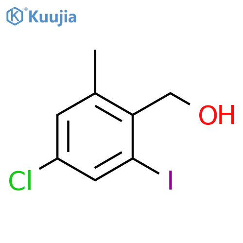 (4-Chloro-2-iodo-6-methylphenyl)methanol structure