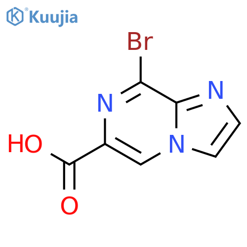 Imidazo[1,2-a]pyrazine-6-carboxylic acid, 8-bromo- structure