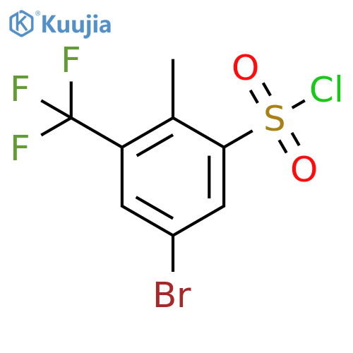5-Bromo-2-methyl-3-
(trifluoromethyl)benzenesulfonyl
chloride structure