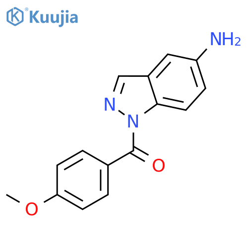 (5-amino-1H-indazol-1-yl)(4-methoxyphenyl)methanone structure