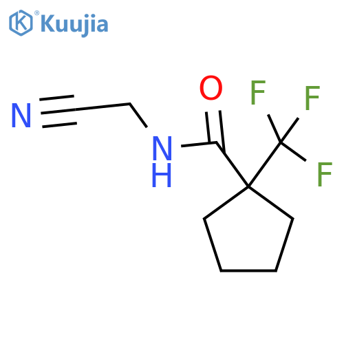 N-(cyanomethyl)-1-(trifluoromethyl)cyclopentane-1-carboxamide structure