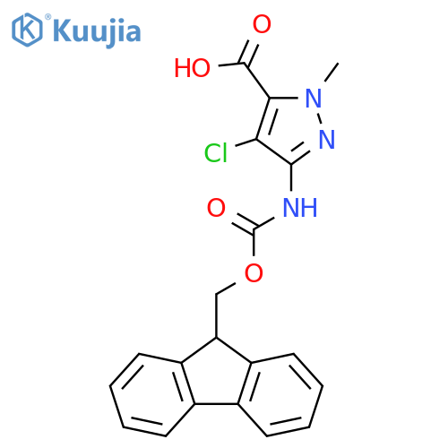 1H-Pyrazole-5-carboxylic acid, 4-chloro-3-[[(9H-fluoren-9-ylmethoxy)carbonyl]amino]-1-methyl- structure