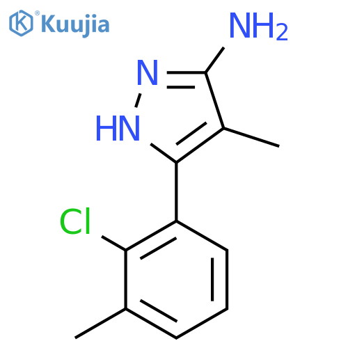 3-(2-chloro-3-methylphenyl)-4-methyl-1H-pyrazol-5-amine structure