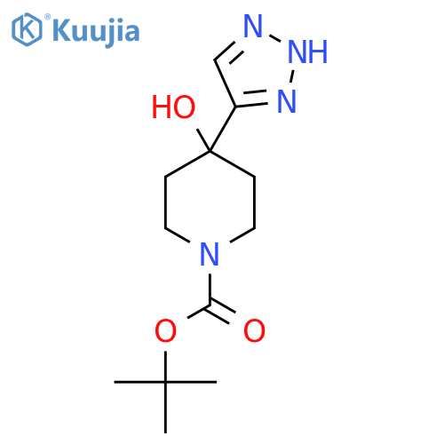 tert-butyl 4-hydroxy-4-(1H-1,2,3-triazol-4-yl)piperidine-1-carboxylate structure