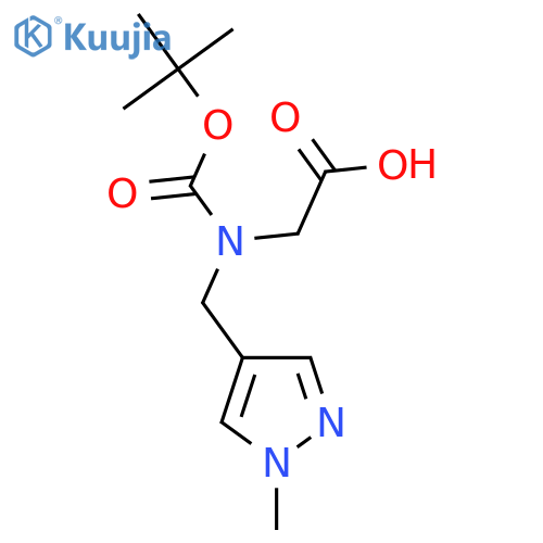 2-{(tert-butoxy)carbonyl(1-methyl-1H-pyrazol-4-yl)methylamino}acetic acid structure