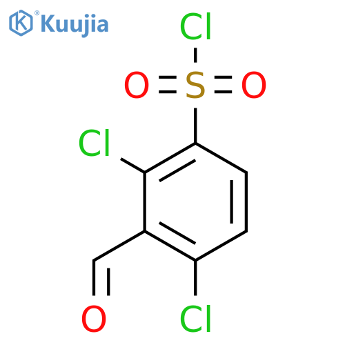 2,4-Dichloro-3-formylbenzene-1-sulfonyl chloride structure