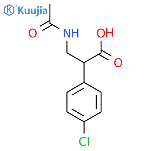 2-(4-chlorophenyl)-3-acetamidopropanoic acid structure