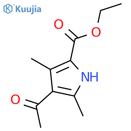 Ethyl 4-acetyl-3,5-dimethyl-1H-pyrrole-2-carboxylate structure