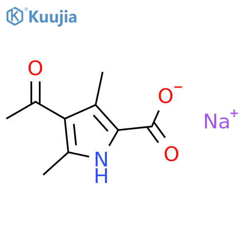 Sodium 4-acetyl-3,5-dimethyl-1H-pyrrole-2-carboxylate structure
