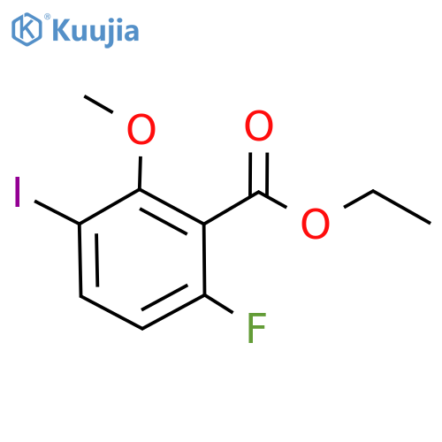 Benzoic acid, 6-fluoro-3-iodo-2-methoxy-, ethyl ester structure
