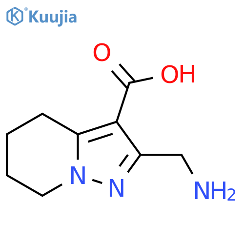 2-(aminomethyl)-4H,5H,6H,7H-pyrazolo1,5-apyridine-3-carboxylic acid structure