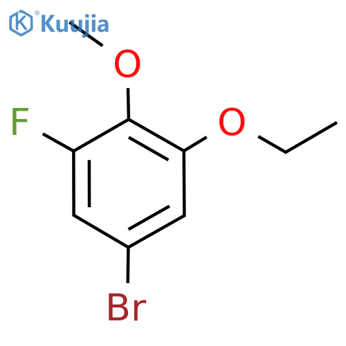Benzene, 5-​bromo-​1-​ethoxy-​3-​fluoro-​2-​methoxy- structure