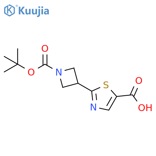 2-{1-(tert-butoxy)carbonylazetidin-3-yl}-1,3-thiazole-5-carboxylic acid structure