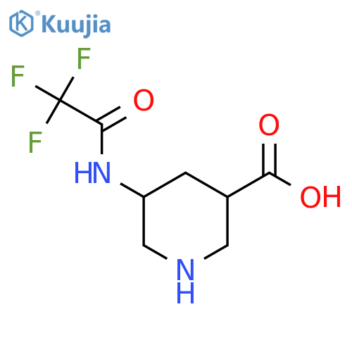 5-(trifluoroacetamido)piperidine-3-carboxylic acid structure