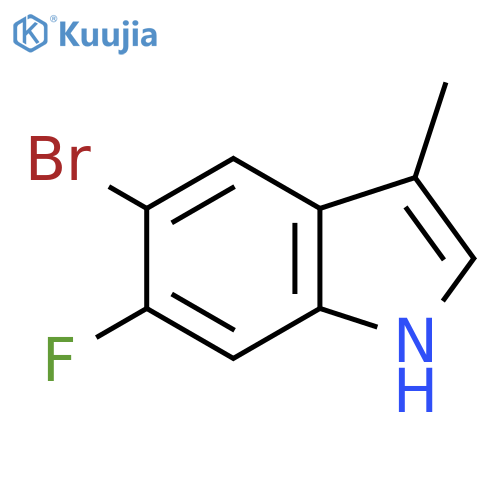 1H-Indole, 5-bromo-6-fluoro-3-methyl- structure