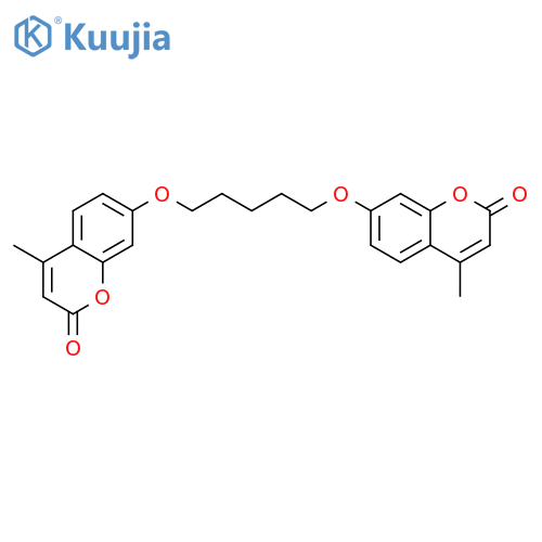 4-Methyl-7-[5-(4-methyl-2-oxo-chromen-7-yl)oxypentoxy]chromen-2-one structure