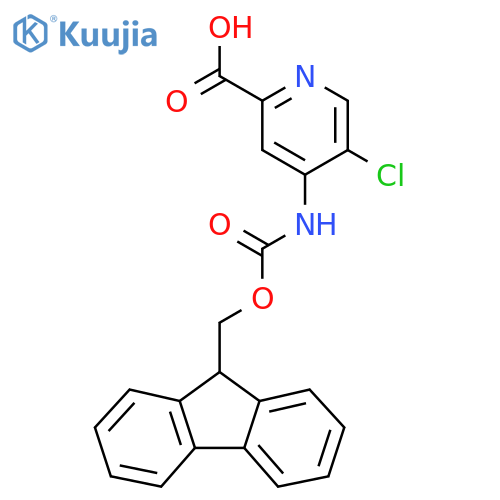 5-chloro-4-({[(9H-fluoren-9-yl)methoxy]carbonyl}amino)pyridine-2-carboxylic acid structure