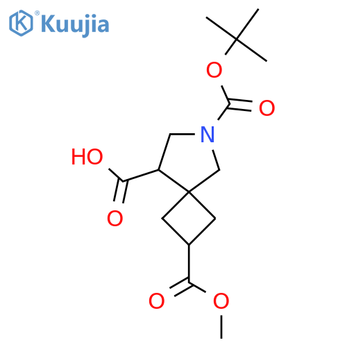 6-(tert-butoxy)carbonyl-2-(methoxycarbonyl)-6-azaspiro3.4octane-8-carboxylic acid structure