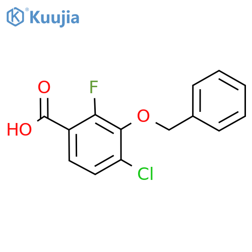 3-(benzyloxy)-4-chloro-2-fluorobenzoic acid structure