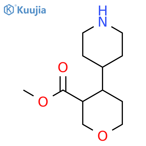 Methyl 4-(piperidin-4-yl)oxane-3-carboxylate structure