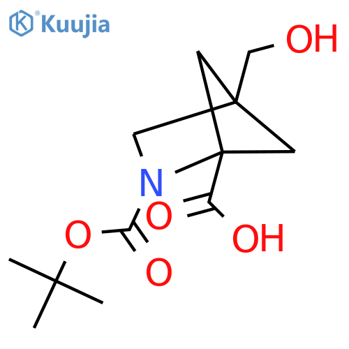 2-(tert-butoxy)carbonyl-4-(hydroxymethyl)-2-azabicyclo2.1.1hexane-1-carboxylic acid structure