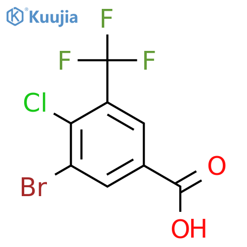 3-Bromo-4-chloro-5-(trifluoromethyl)benzoic acid structure