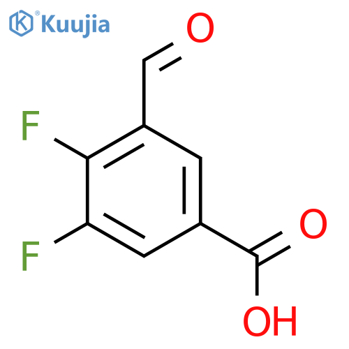 3,4-Difluoro-5-formylbenzoic acid structure