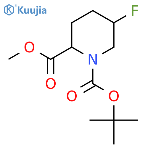 1-Tert-butyl 2-methyl 5-fluoropiperidine-1,2-dicarboxylate structure