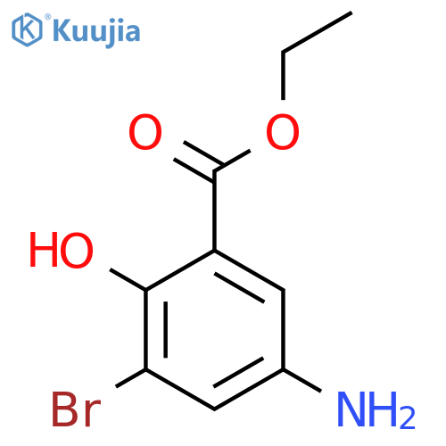 Ethyl 5-amino-3-bromo-2-hydroxybenzoate structure