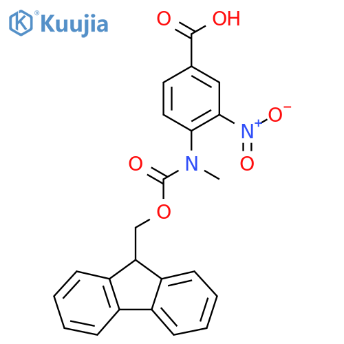 4-({[(9H-fluoren-9-yl)methoxy]carbonyl}(methyl)amino)-3-nitrobenzoic acid structure