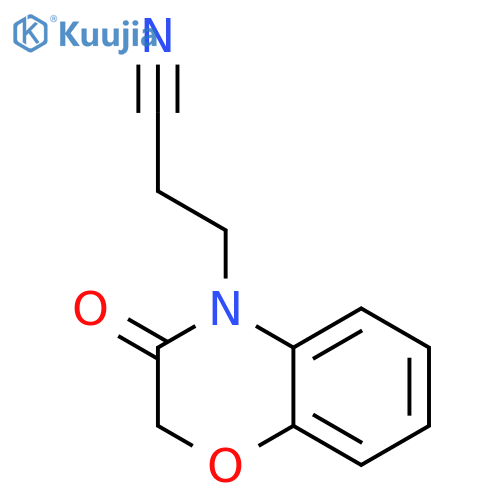 3-(3-oxo-3,4-dihydro-2H-1,4-benzoxazin-4-yl)propanenitrile structure