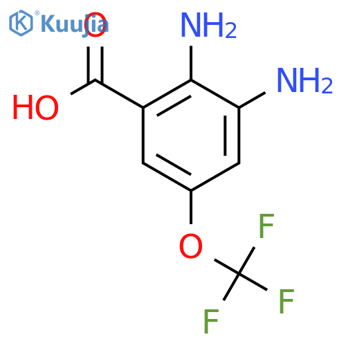 2,3-Diamino-5-(trifluoromethoxy)benzoic acid structure