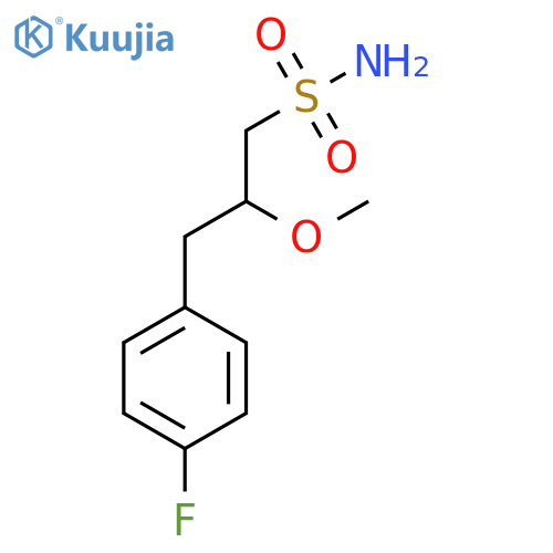 3-(4-fluorophenyl)-2-methoxypropane-1-sulfonamide structure