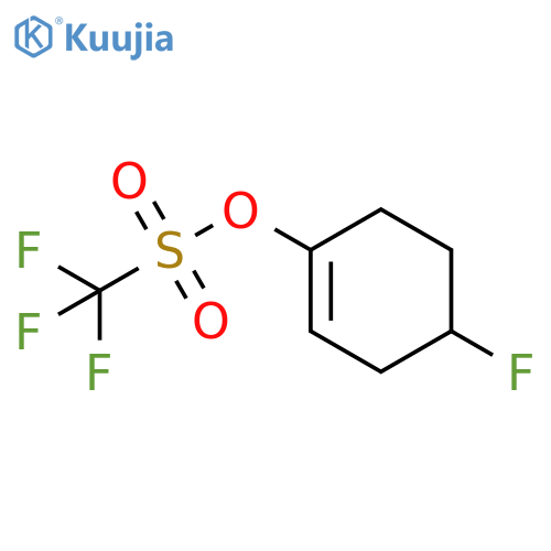 Trifluoro-methanesulfonic acid 4-fluoro-cyclohex-1-enyl ester structure