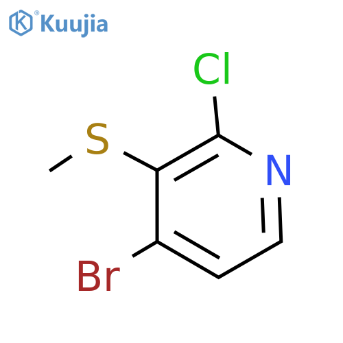 Pyridine, 4-​bromo-​2-​chloro-​3-​(methylthio)​- structure