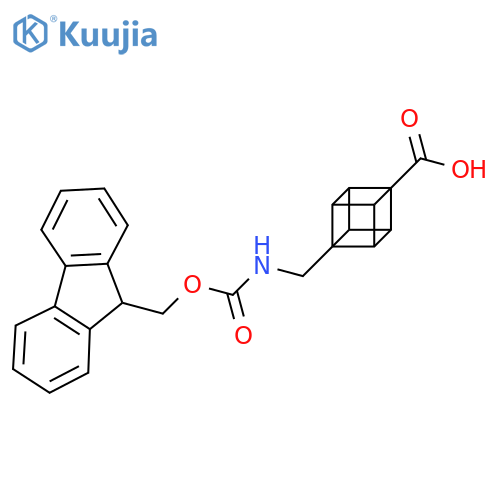 4-[(9H-Fluoren-9-ylmethoxycarbonylamino)methyl]cubane-1-carboxylic acid structure
