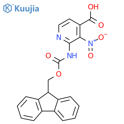 2-({[(9H-fluoren-9-yl)methoxy]carbonyl}amino)-3-nitropyridine-4-carboxylic acid structure