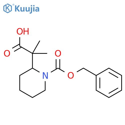 2-Piperidineacetic acid, α,α-dimethyl-1-[(phenylmethoxy)carbonyl]- structure