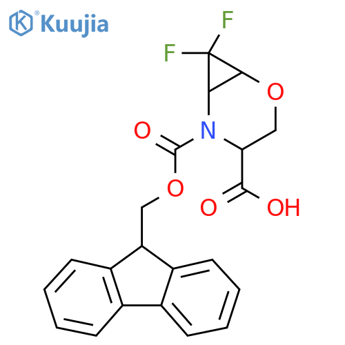 5-{(9H-fluoren-9-yl)methoxycarbonyl}-7,7-difluoro-2-oxa-5-azabicyclo4.1.0heptane-4-carboxylic acid structure