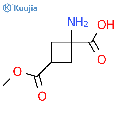 1-Amino-3-methoxycarbonylcyclobutane-1-carboxylic acid structure