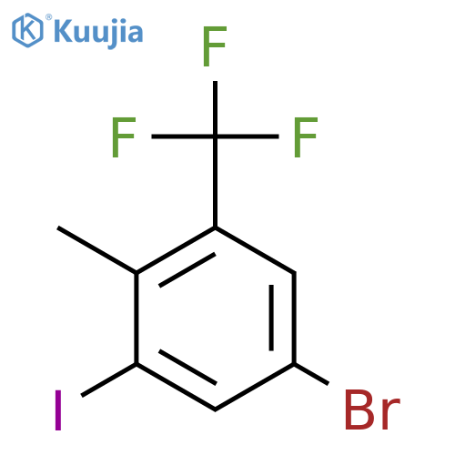 5-Bromo-1-iodo-2-methyl-3-(trifluoromethyl)benzene structure